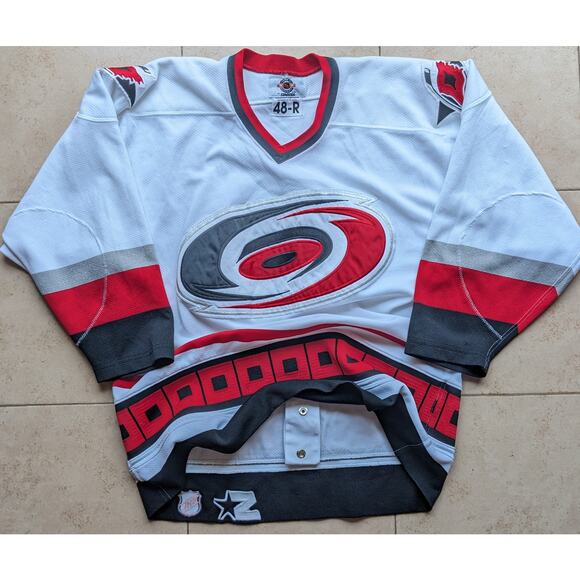 Carolina Hurricanes 1997-99 STARTER jersey AUTHENTIC 48-R M white NHL hockey vtg - Picture 5 of 11